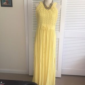 Yellow Calvin Klein maxi dress - 12